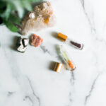 essential oils and crystals
